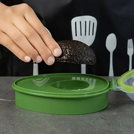 2pcs Kitchen Avocado Storage Box with Clear Lid Avocado Cooler Freshness Keeper