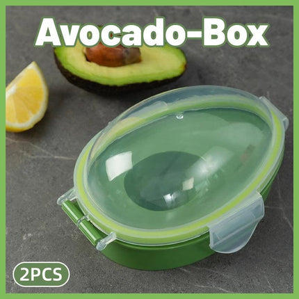2pcs Kitchen Avocado Storage Box with Clear Lid Avocado Cooler Freshness Keeper