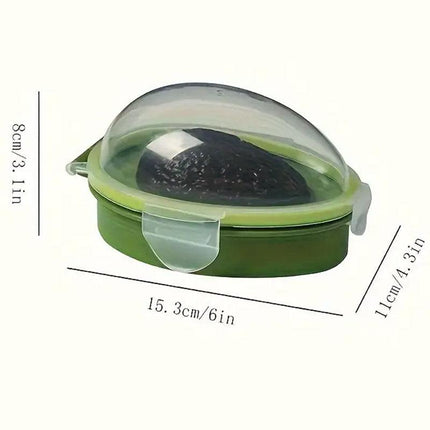 2pcs Kitchen Avocado Storage Box with Clear Lid Avocado Cooler Freshness Keeper