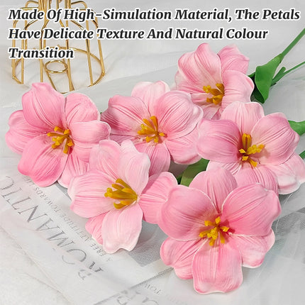 10PCS Artificial Tulip Realistic Fake Flowers for Home Office Wedding Decoration