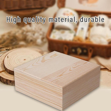 10pcs Wooden Gift Box for Jewelry Packaging Crafts Wedding Birthday Gift Storage