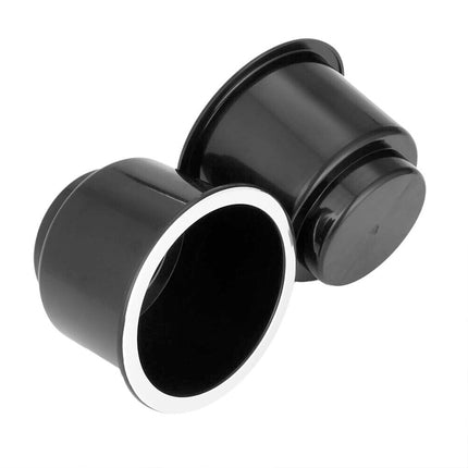 4PCS Plastic Recessed Cup Drink Holders Black Drop In Style for Car Boat Marine RV