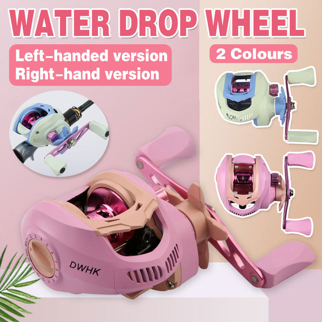 Baitcasting Fishing Reel Water Drop Wheel Fishing Gear Right Left Hand Axle Cast