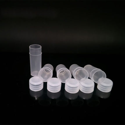200PCS 5ml Plastic Sample Bottles Transparent with Lids Durable for Pills Seeds