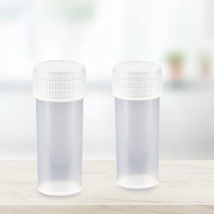 200PCS 5ml Plastic Sample Bottles Transparent with Lids Durable for Pills Seeds
