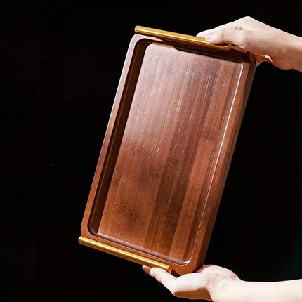 Rectangular Wooden Tea Tray Simple Household Serving Tray Kitchen Tea Tray