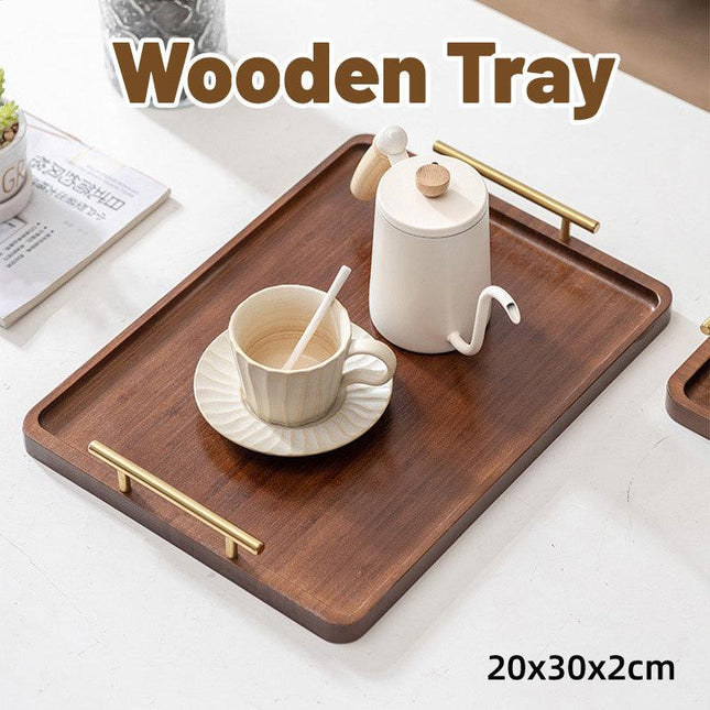 Rectangular Wooden Tea Tray Simple Household Serving Tray Kitchen Tea Tray