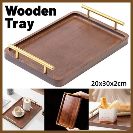 Rectangular Wooden Tea Tray Simple Household Serving Tray Kitchen Tea Tray