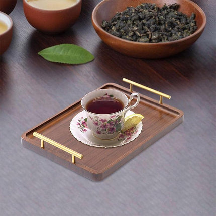 Rectangular Wooden Tea Tray Simple Household Serving Tray Kitchen Tea Tray