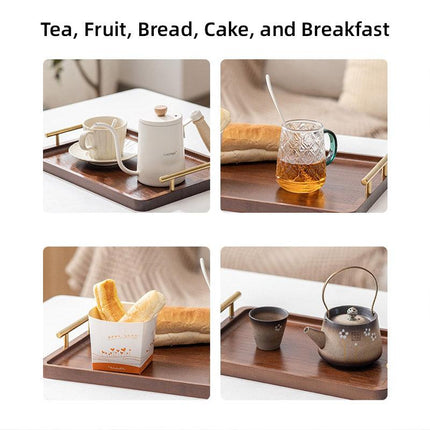 Rectangular Wooden Tea Tray Simple Household Serving Tray Kitchen Tea Tray
