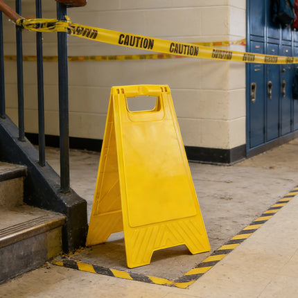 2PCS Caution Warning Signs Standing Floor Sign A Frame Stand Safety Durable