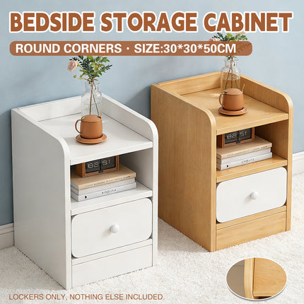 Ultra Narrow Bedside Table Storage Cabinet 30x30x50cm Bedroom Nightstand Drawer
