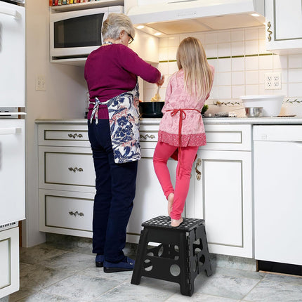 Thickened Plastic Folding Stool Portable Space Saving Step Stool Indoor Outdoor AU