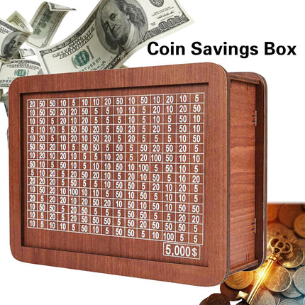 Creative Wooden Piggy Bank for Kids Room Home Office Desk Organizer Durable