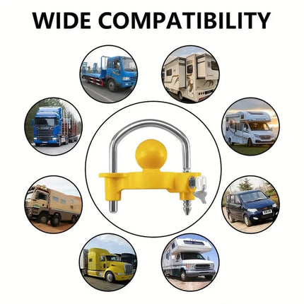 Trailer Hitch Lock Anti Theft Device Tow Hook Security Lock Car Yacht Connector
