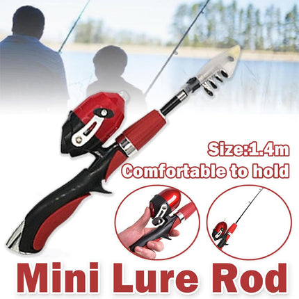 Compact Telescopic Fishing Rod Portable 1.4m Pole for Travel and Outdoors