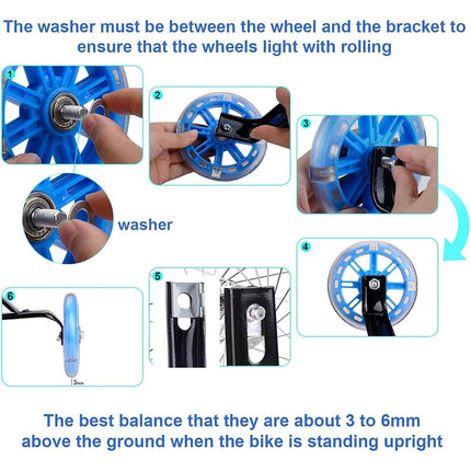 Kids Bicycle Training Wheels Set High-Quality Safety Balance Adjustable Height
