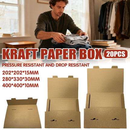 20PCS Kraft Paper Boxes Small Cardboard Gift Boxes for Packaging Craft Wedding