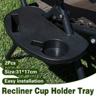 2pcs Clip On Side Table Tray Cup Holder For Sun Lounger Camping Chair Outdoor