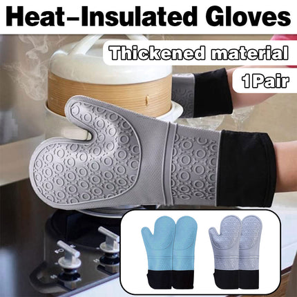 Kitchen Heat Resistant Gloves Pair Cooking Oven Mitts Baking BBQ Insulated Glove