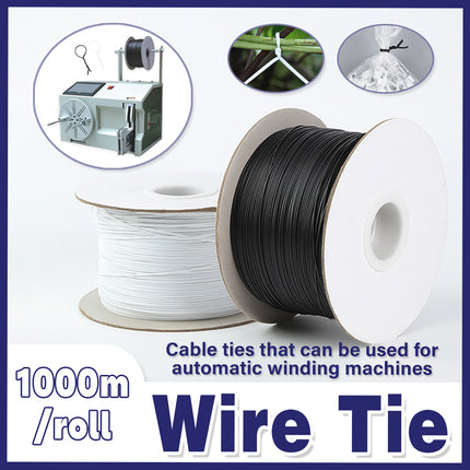 1000M Coiled Tie Wire Elliptical Binding Wire Garden Plant Cable Roll for Home