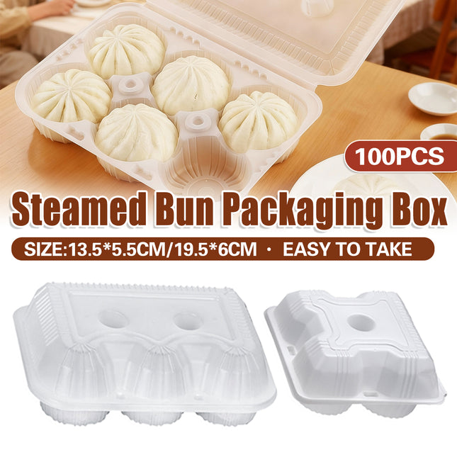100PCS Disposable Food-Container 4/6 Grids Easy to Stack for Takeaway Box Meal
