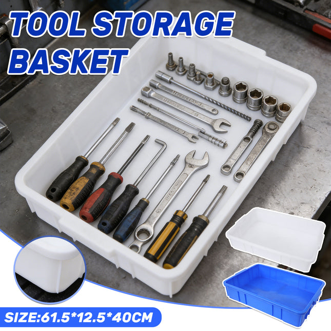 Rectangular Hardware Tool Box Large Capacity Storage Organizer for Garage Use
