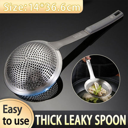 Stainless Steel Colander Spoon Kitchen Strainer Tool for Pasta Rice Vegetable