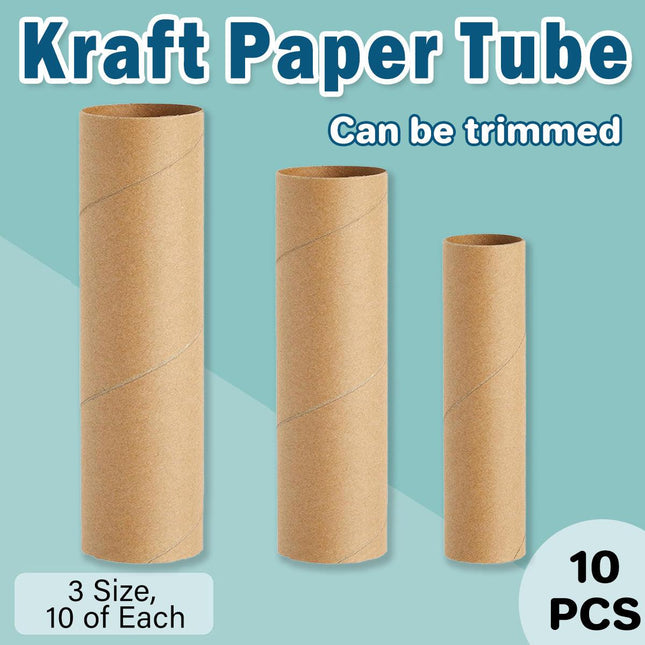 Kraft Paper Tubes 10pcs Round Poster Packaging Tubes Handmade Storage Containers
