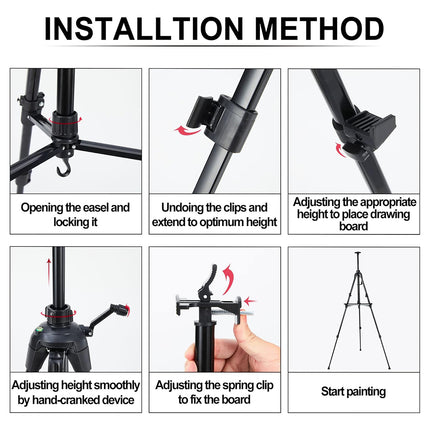 Art Painting Display Artist Easel Stand Portable Metal Adjustable Easels Triangle