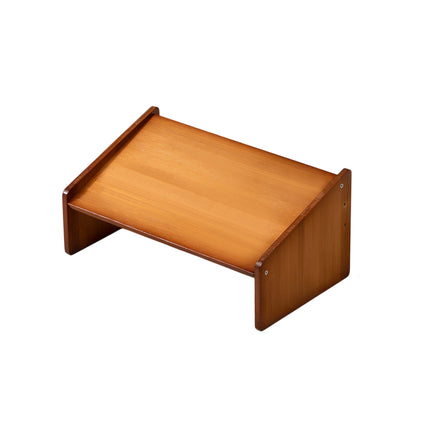 Home Office Bamboo Under Desk Footrest Adjustable Height Wooden Foot Rest Stool