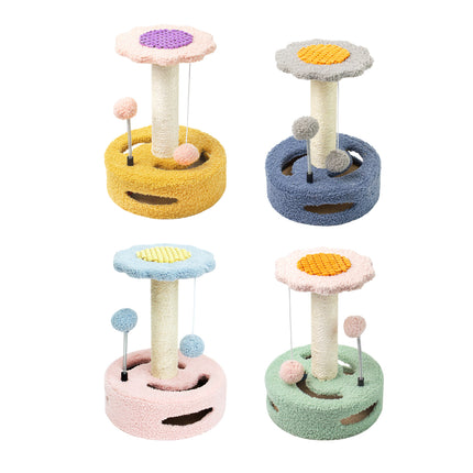 Flower Shape Cat Tree Scratching Post Tower Furniture Climber for Kitten Play