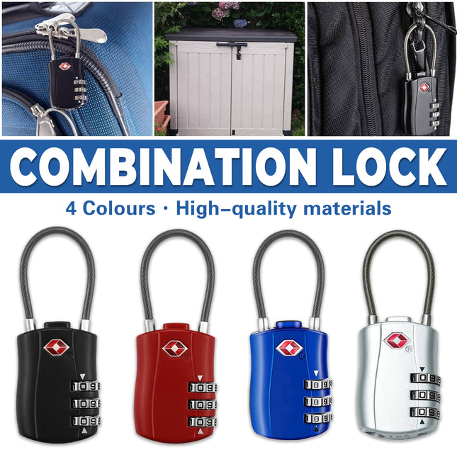 Zinc Alloy Combination Lock Anti-Theft For Luggage Cabinet Drawer Suitcase