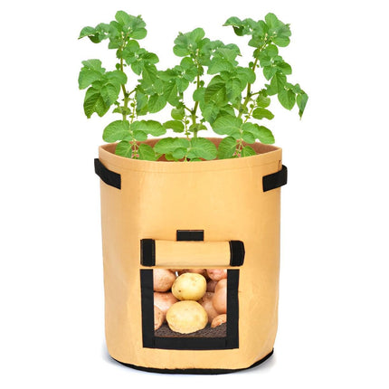 7 Gallons Potato Grow Planter Container Bag Pouch Root Plant Growing Pot Side Window - Aimall