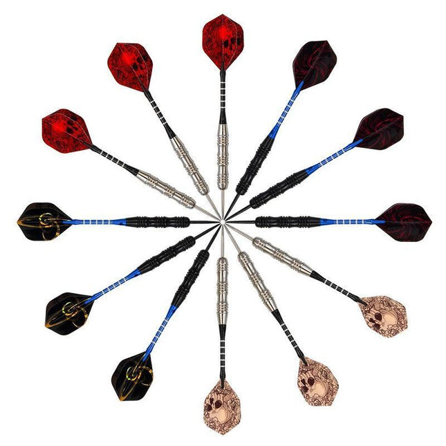 12Pcs 23g Brass Tip Dart Set with Aluminum Barrel and Case - Aimall