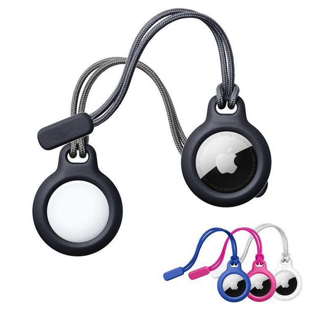 For Apple Airtag Air Tag Lanyard Case Protector Protective Cover Shell Key Chain - Aimall