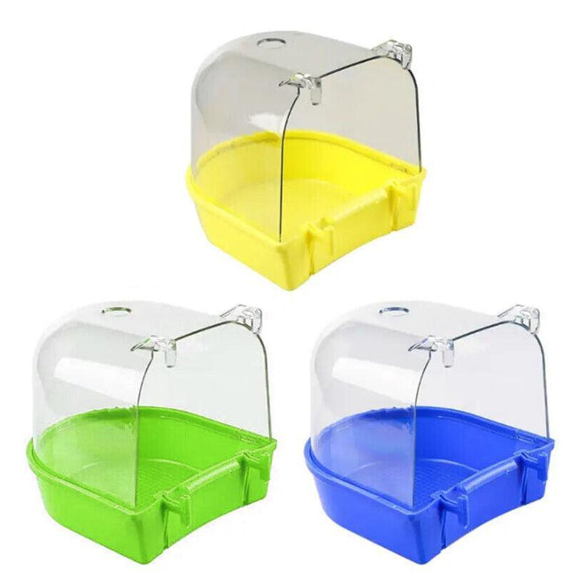 Bird Water Bath Tub For Pet Cage Hanging Bowl Parrot Birdbath Pet Cleaning - Aimall