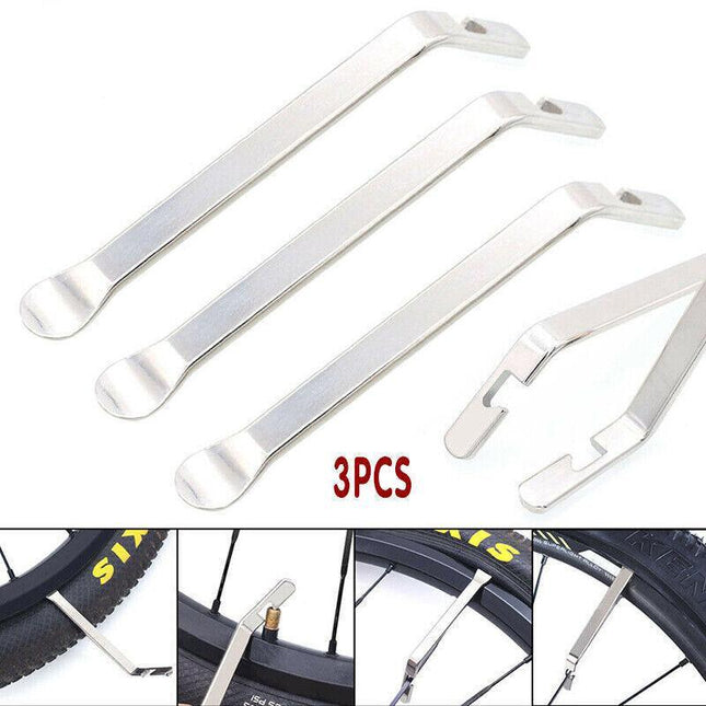 3Pcs Bike Tire Lever Tyre Changing Tool Bicycle Tire Levers Steel Repair Kit Au - Aimall