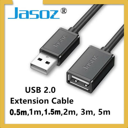 Jasoz Usb Extension Data Cable 2.0 A Male To A Female Long Cord For Laptop Pc - Aimall