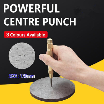 125MM Heavy Duty Automatic Centre Punch Brass Bodied Spring Loaded Auto Punch AU - Aimall