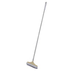 2 in 1 Floor Scrubber with Squeegee and Long Handle for Bathroom or Tile Use