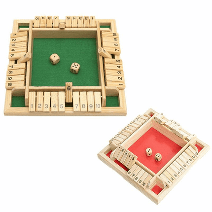 Shut the Box Game Wooden Board Number Drinking Dice Toy Family Traditional AU DM - Aimall