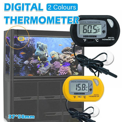 Aquarium Thermometer LCD Digital Aquarium Fish Tank Water Temperature Marine - Aimall