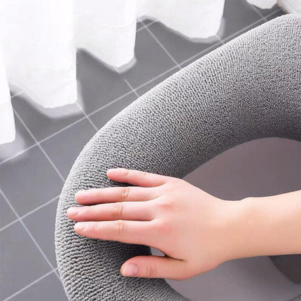Soft Toilet Seat Bathroom Washable Warmer Cushion Mat Cover Pad Hook New Lid  Au