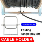 Cable Drum Holder Stand Rg6 Telstra Nbn Wire Reel Caddy Foldable Bearing Roller - Aimall