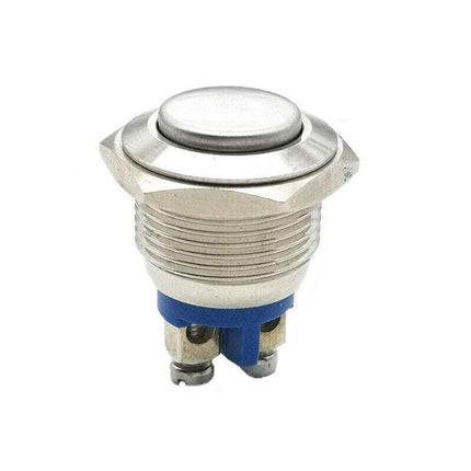 16Mm Convex Head Metal Push Button Momentary On/Off Horn Switch Start High Flush - Aimall