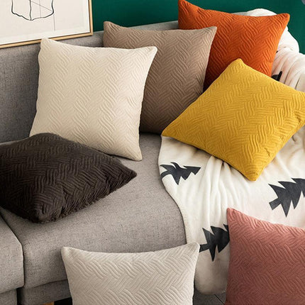 1PC Luxurious Modern Velvet Cushion Cover Soft Square Decorative Pillowcase Au - Aimall