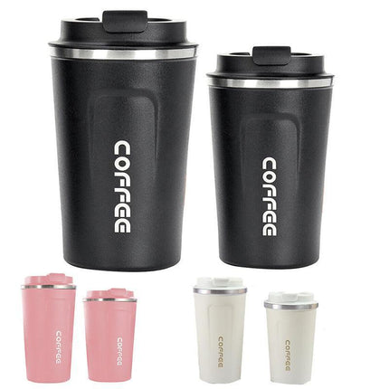 Insulated Coffee Mug Vacuum Travel Cup Thermal Stainless Steel Flask Reusable 510ML - Aimall