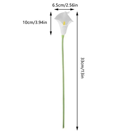 Artificial Flower Bouquet 10PCS PU Calla Lily Real Touch Fake Plant For Home