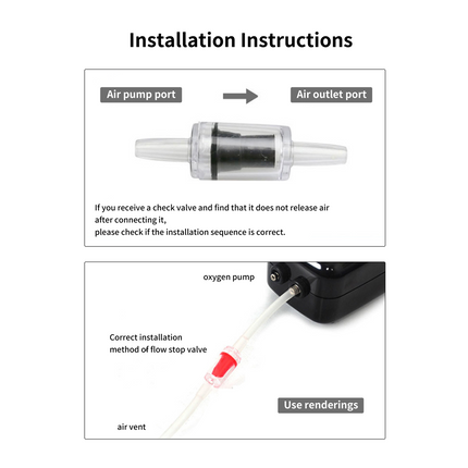 5/10X Check Valve Fish Tank Aquarium Air Pump Silicone Non-Return One Way Airline